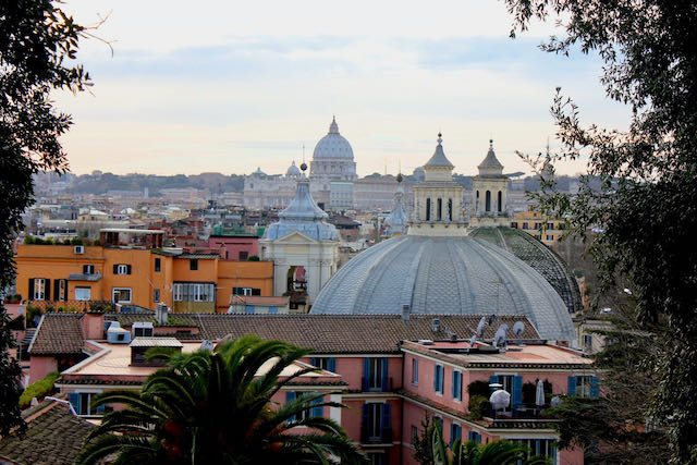 rome rooftops from pincio hill