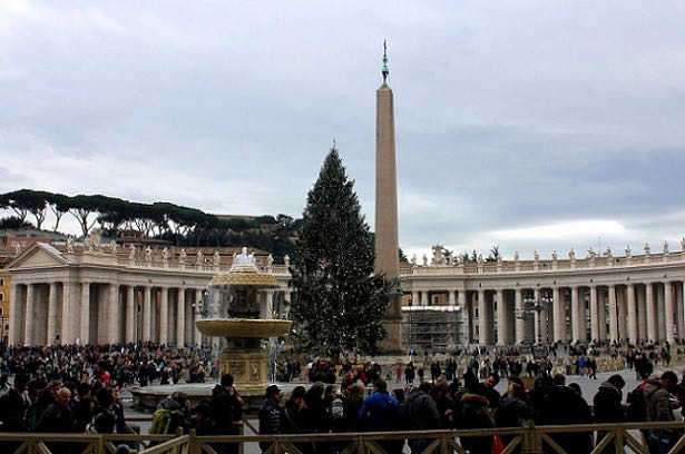 st peters square in early january