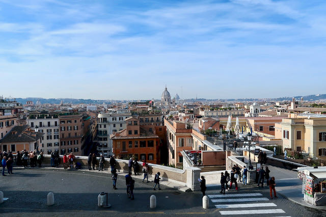 top of the Spanish Steps in Rome
